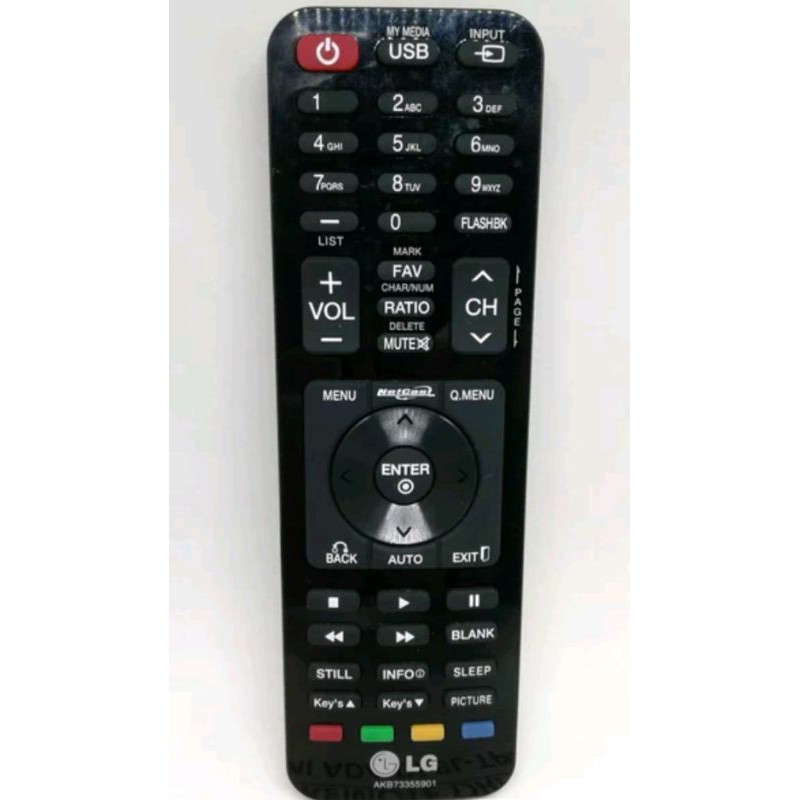 REMOTE REMOT TV LG LED LCD USB AKB 73355901 ORIGINAL ASLI HITAM