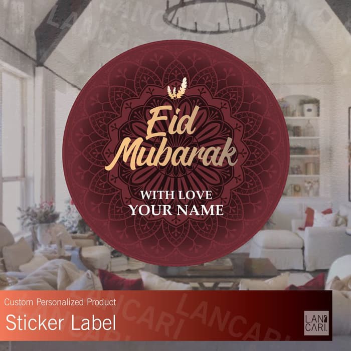 

Sticker Label Idul Fitri Ramadhan Merk custom snack stiker Modern