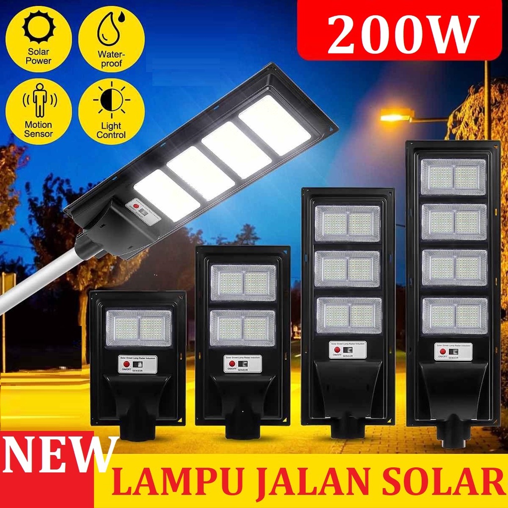 [WS] Lampu Jalan Tenaga Surya Motion Sensor 200W