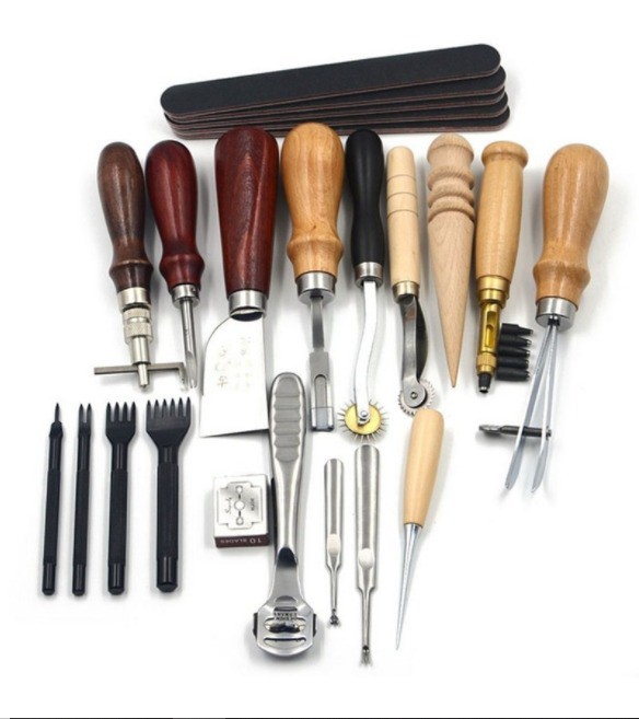 Peralatan Seni Kulit 18 in 1 Leather Pahat Ukir Kulit