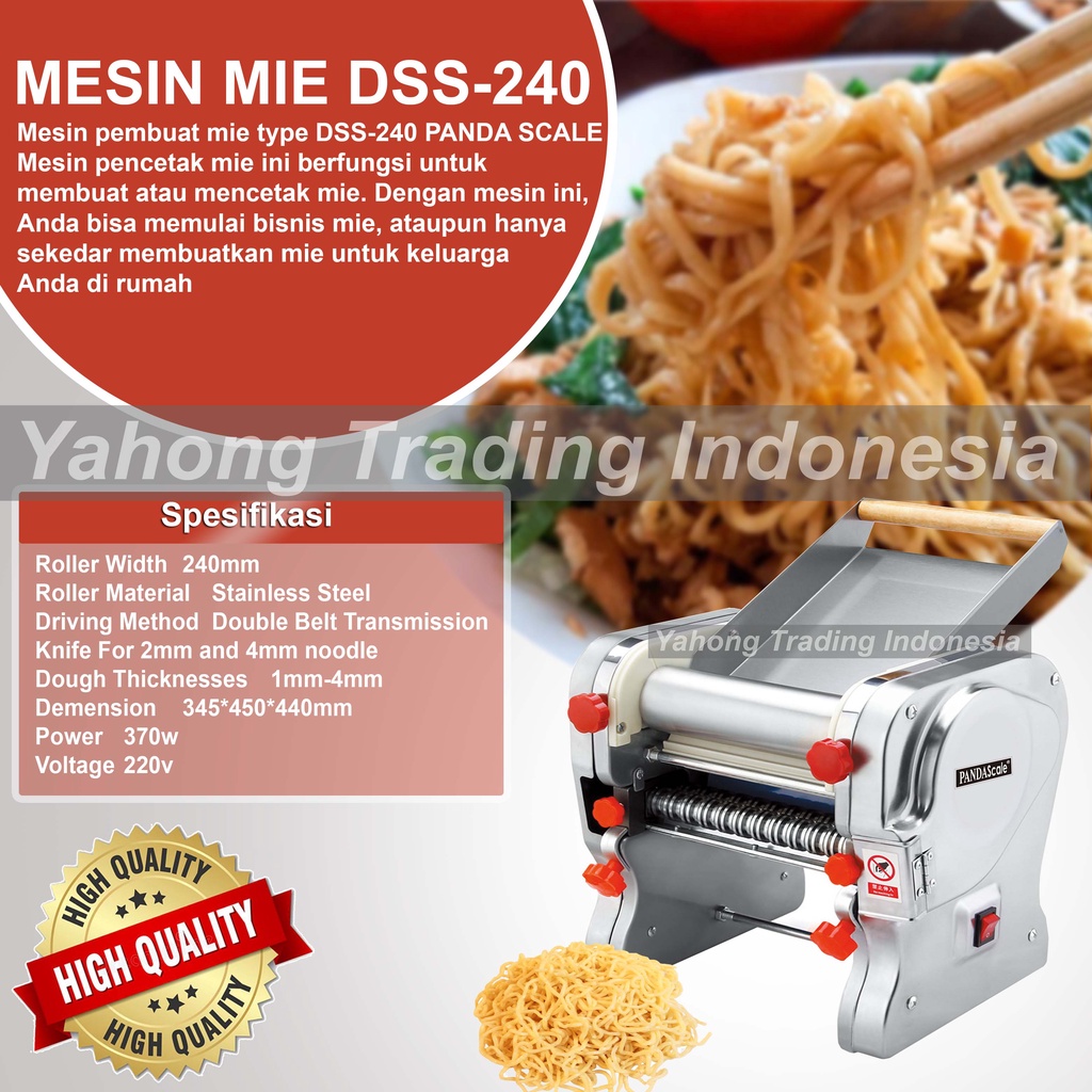 Mesin Giling Mie Listrik Mesin Pembuat Mie Listik DSS-240 (2mm &amp; 4mm)