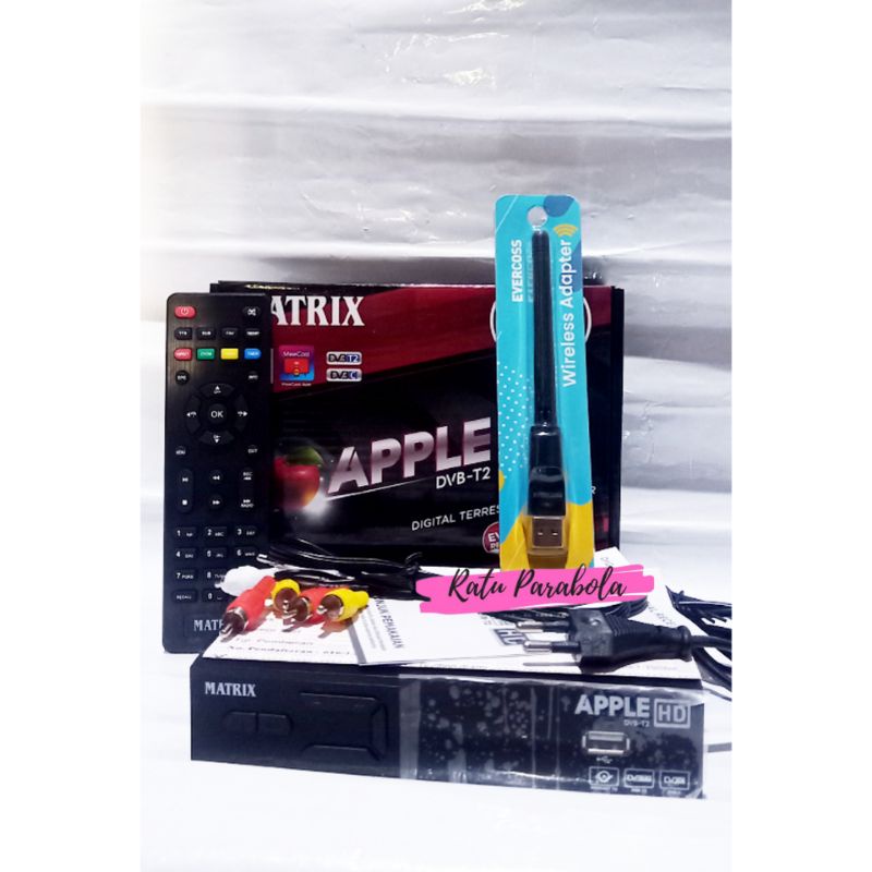 set top box tv digital MATRIX APPLE Plus RCA HDMI dan DONGLE