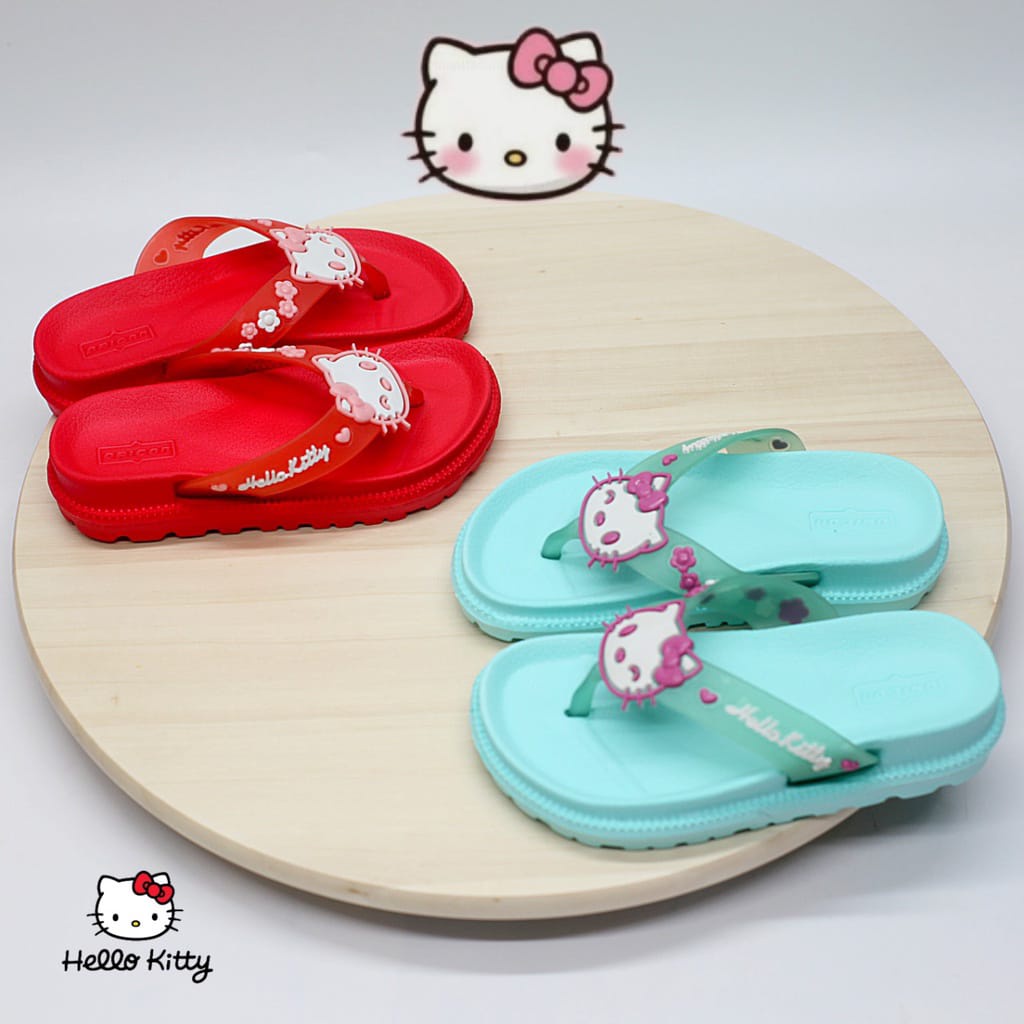 Sandal Jepit Anak Perempuan Motif Hello kitty Bahan Karet Terbaru Kekinian Size 24-35