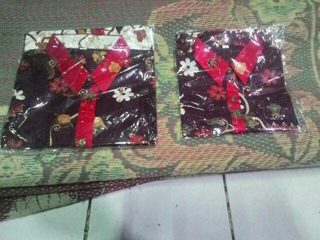 409 Marun Couple Kemeja Batik /anak 2-4/anak 5 -12 /dewasa M-xl