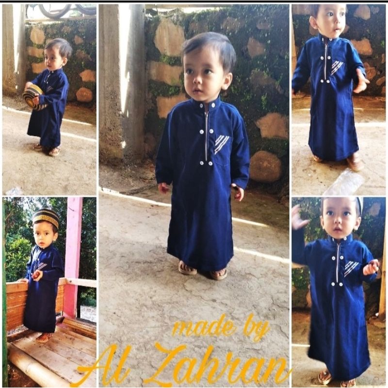 gamis/ jubah anak laki laki  pakain mengaji solat pesantren santri beribadah