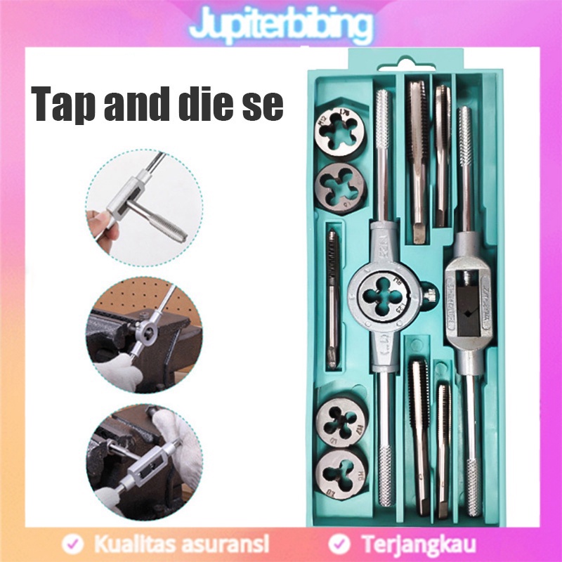 Adjustable Hand Tap and Dies Set/Tap And Die Set 20 Pcs Tap Dan Dies Senai Ulir Drat Baut Mur