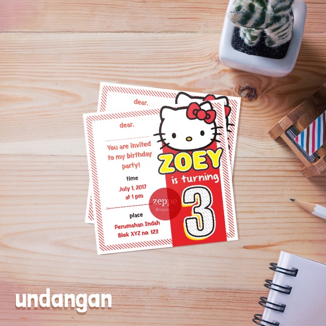 

Undangan ultah anak pesta souvenir goodie bag
