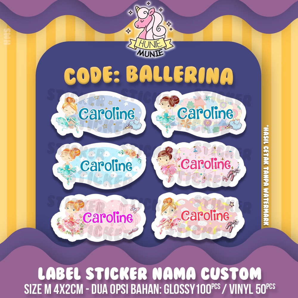 

Sticker Label Nama - Ballerina Ballet (100pcs)