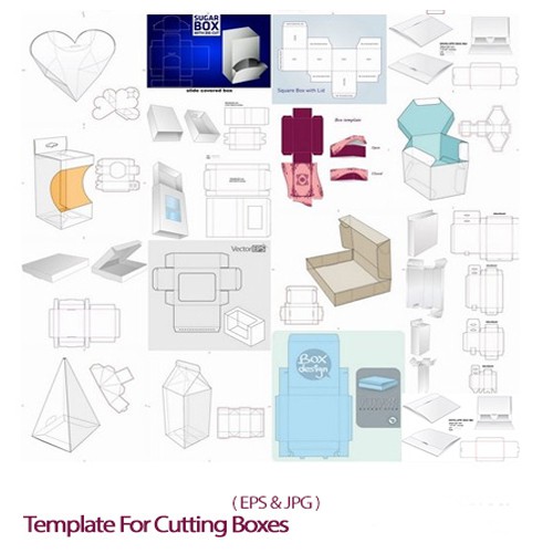 template desain vektor kemasan barang kotak wadah packaging cetak cutting lipat