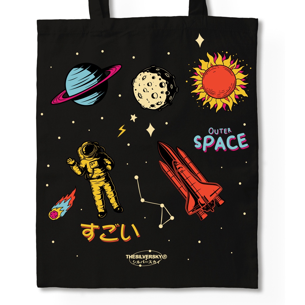 Thesilversky Outer Space Canvas Totebag