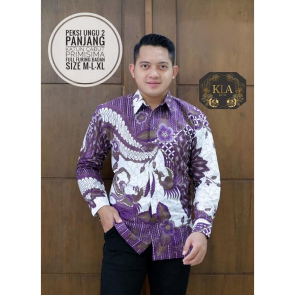 PEKSI UNGU 2 BATIK PRIA LENGAN PANJANG