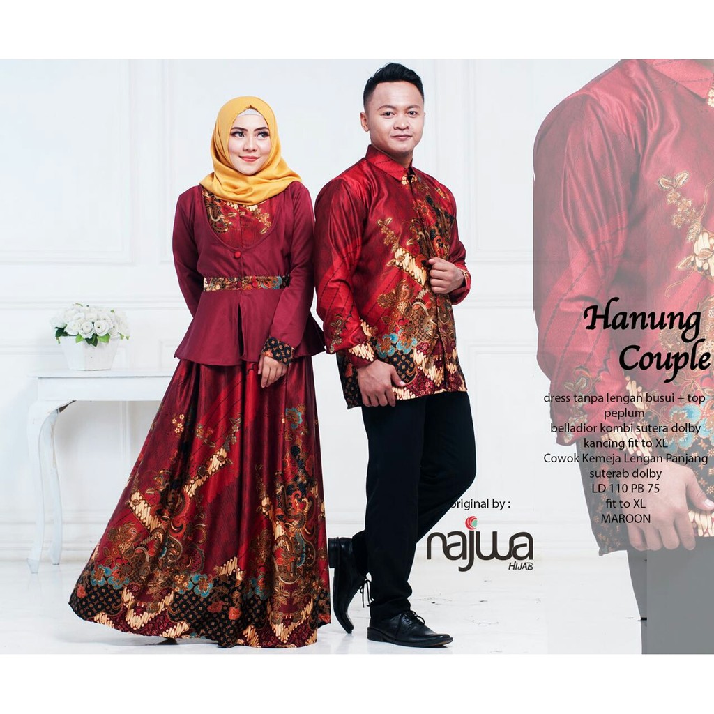 dDelta_Boutique Gamis set Couple Hanung Batik ORI NAJWA