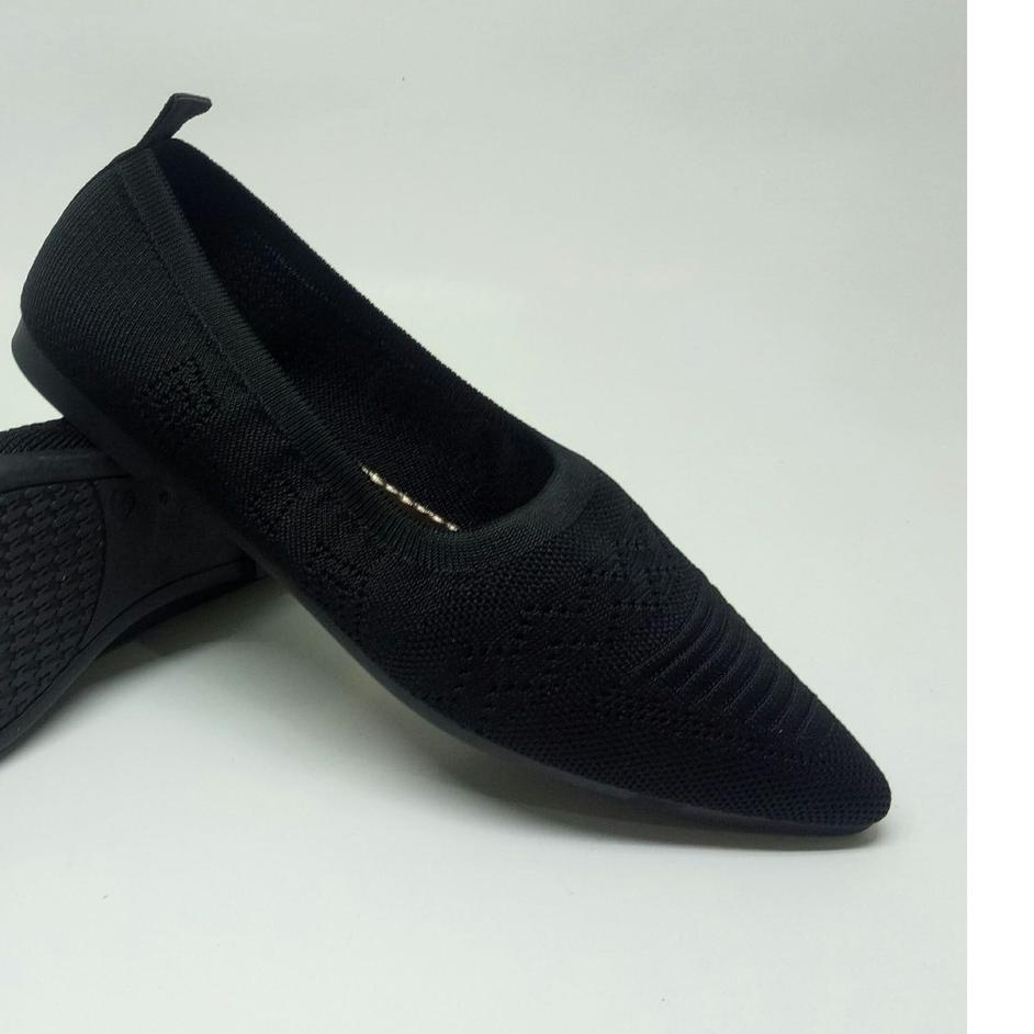 FLASH SALE Sepatu Flats Lepes Pansus Flet Flad Shoes Flatshoes Rajut Karet Lepes Santai Teplek Balet