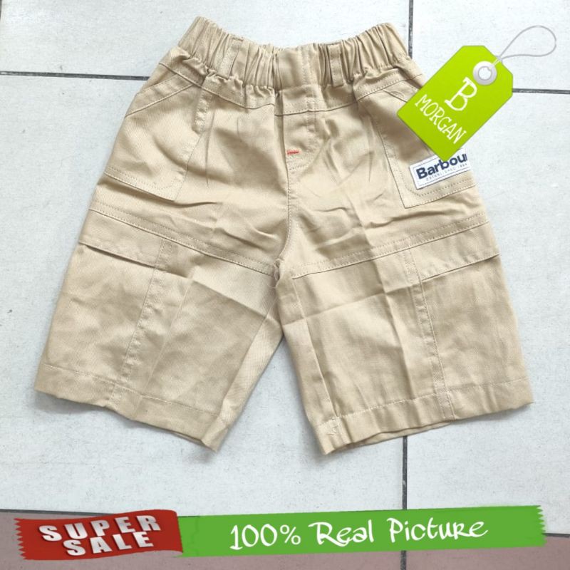 Celana Pendek Anak Cargo Barbour Cream / Krem