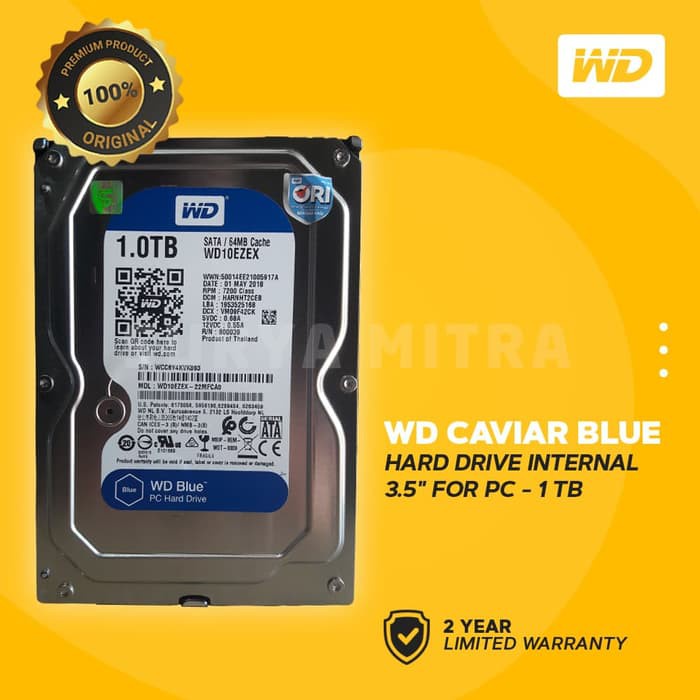 Hardisk / Harddisk / HDD WD Caviar Blue 1TB Internal 3.5&quot; For PC