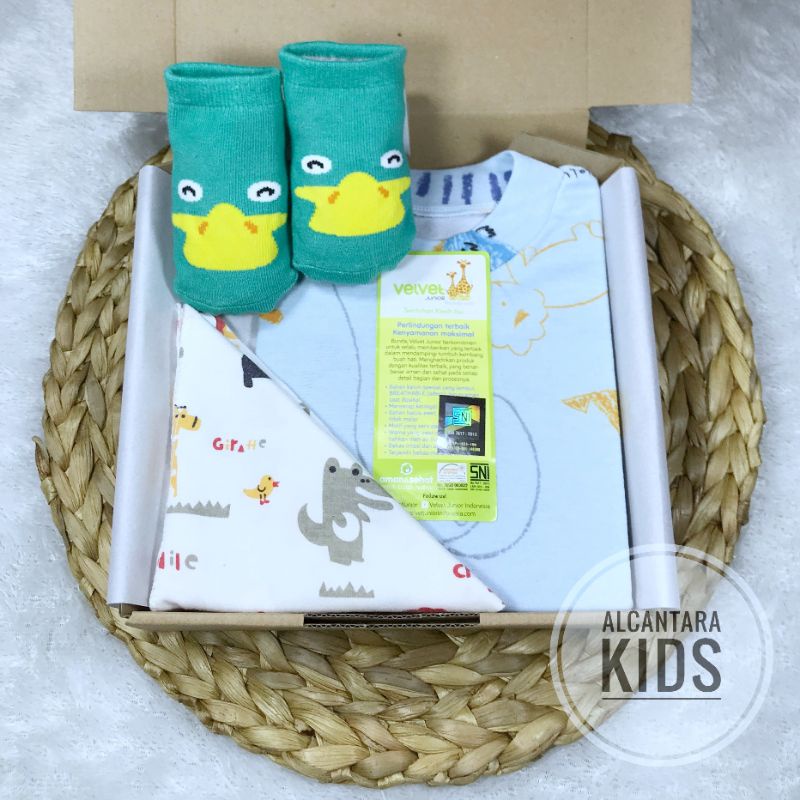 Hampers Ekonomis Hemat Baju Bayi VELVET JUNIOR NEW BORN Kado Gift Lahiran Bayi Perempuan Laki Laki