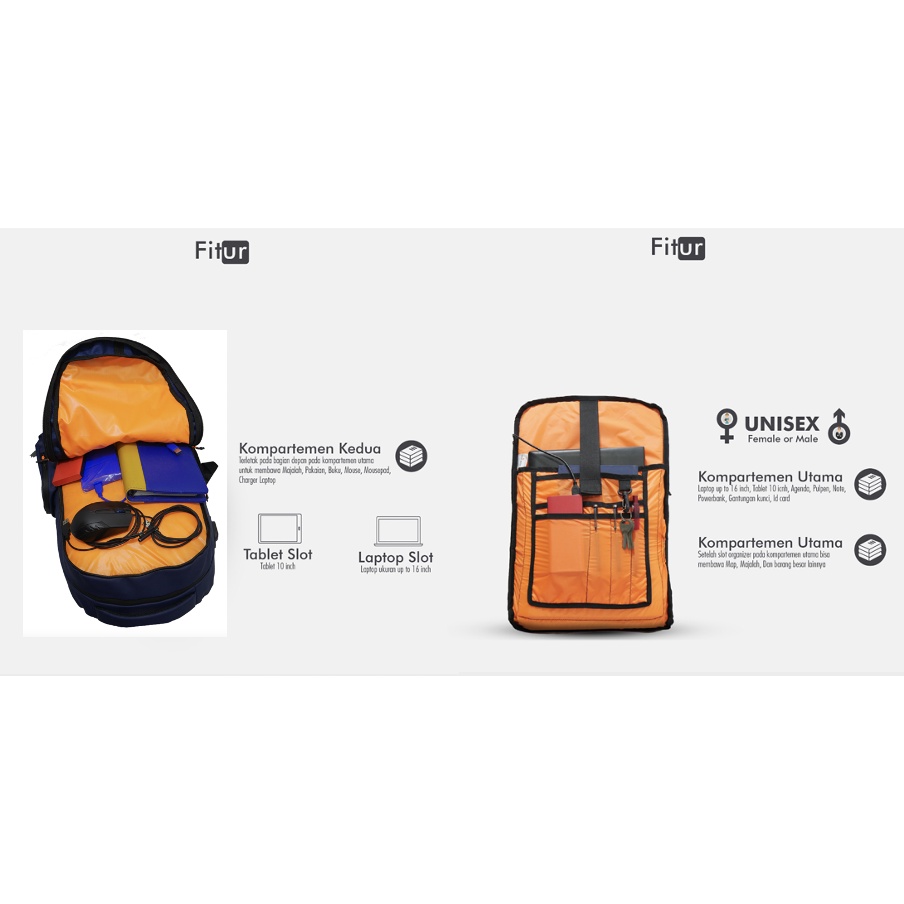 STRONG FIGHTER NAVY |ManNeedMe x URBAN| Tas Ransel Pria Tas Backpack ORIGINAL