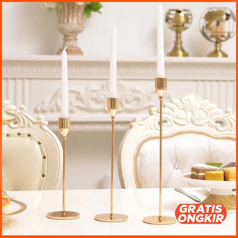 Holder Lilin Candle Romantic Dinner Decoration 3 PCS C-11