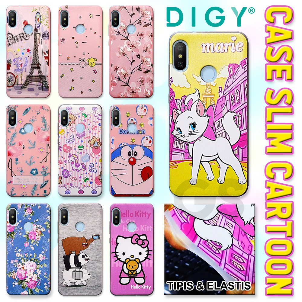 Case Slim Pink Cartoon For REDMI 4A  4X  5A  6 PRO A2 LITE  S2  NOTE 5 NOTE 5A Cartoon Soft Silicone