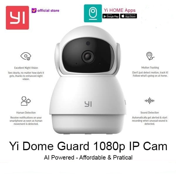 Jual CCTV Yi Dome Guard 1080p IP Camera Versi Internasional YI Dome