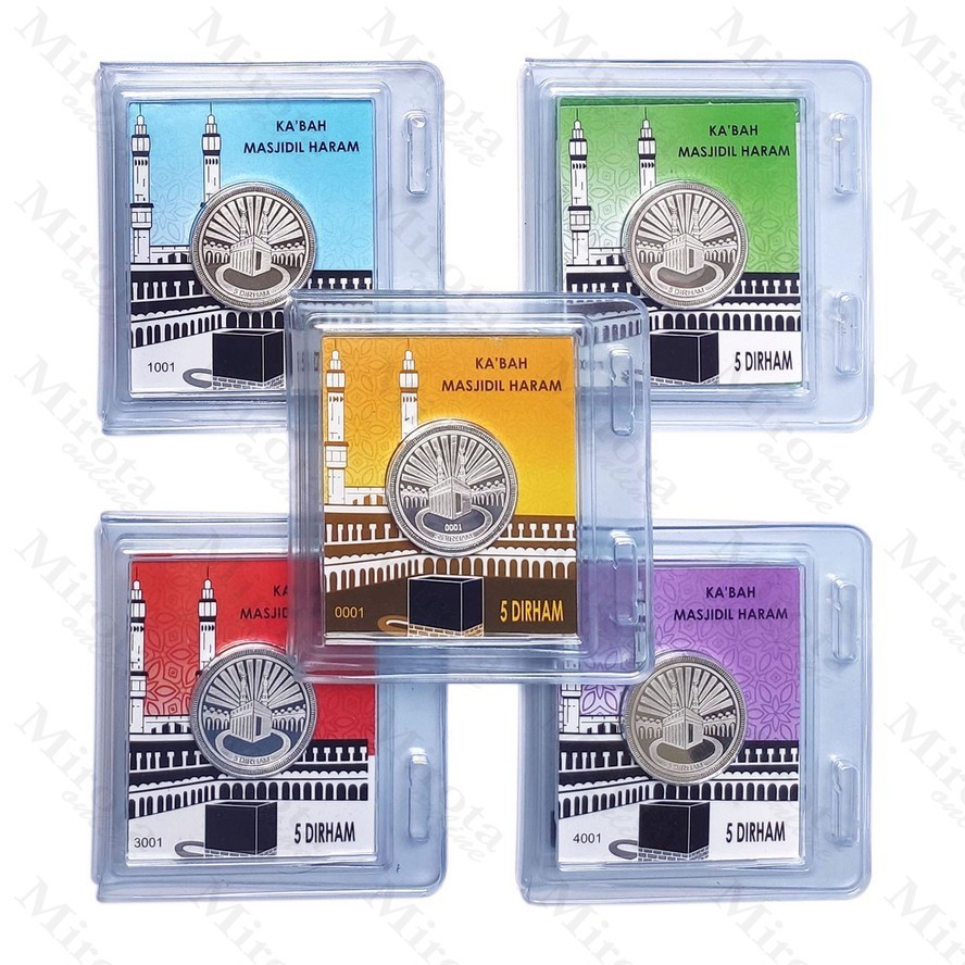 KOIN 5 DIRHAM KA'BAH DAN AL-MASJID AL-HARAM, MECCA + BLISTER