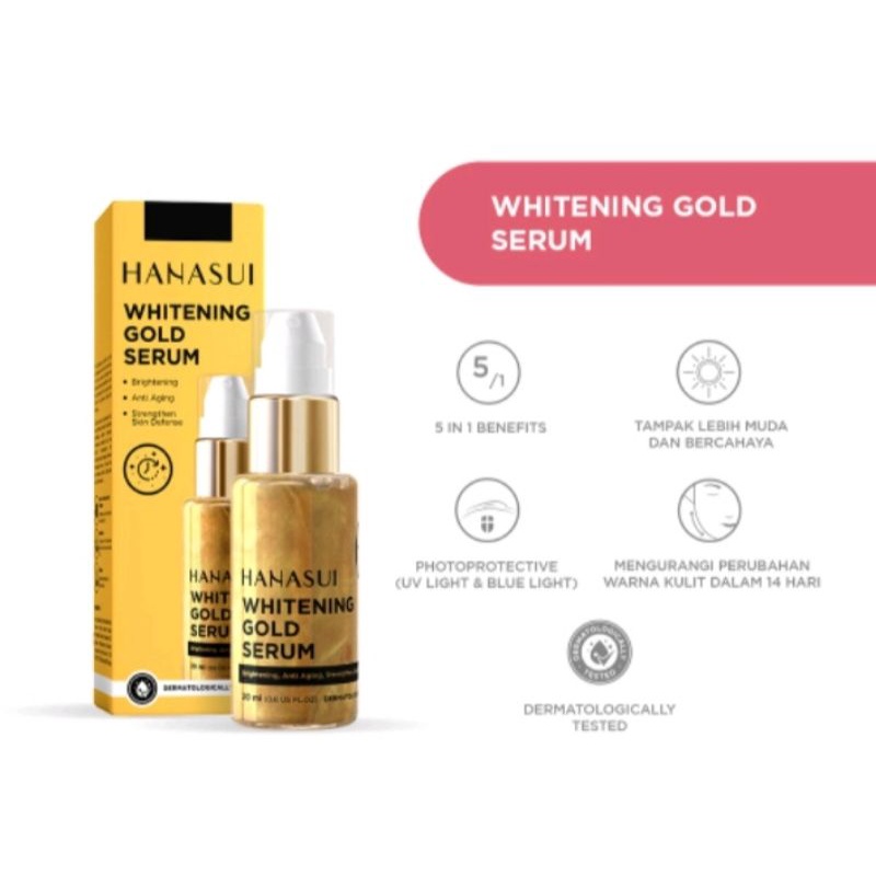 HANASUI GOLD WHITENING/SERUM HANASUI/HANASUI SERUM/SERUM GOLD 100%ORIGINAL