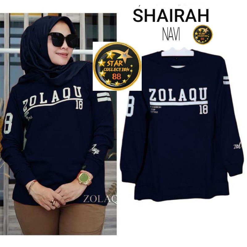 ATASAN BAJU SHAIRAH/KAOS ATASAN WANITA LENGAN PANJANG/MODEL TERBARU/TERMURAH/HARGA PROMOSI/BAJU ATASAN WANITA LENGAN PANJANG (GOOD QUALITY)