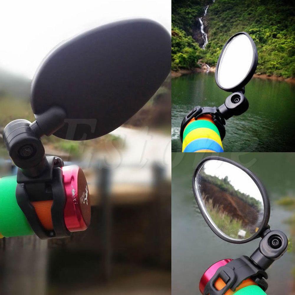 R-FLOWER Kaca Spion Sepeda Safety Adjustable Rubber+Abs360° Kaca Mata Motor Bersepeda Putar