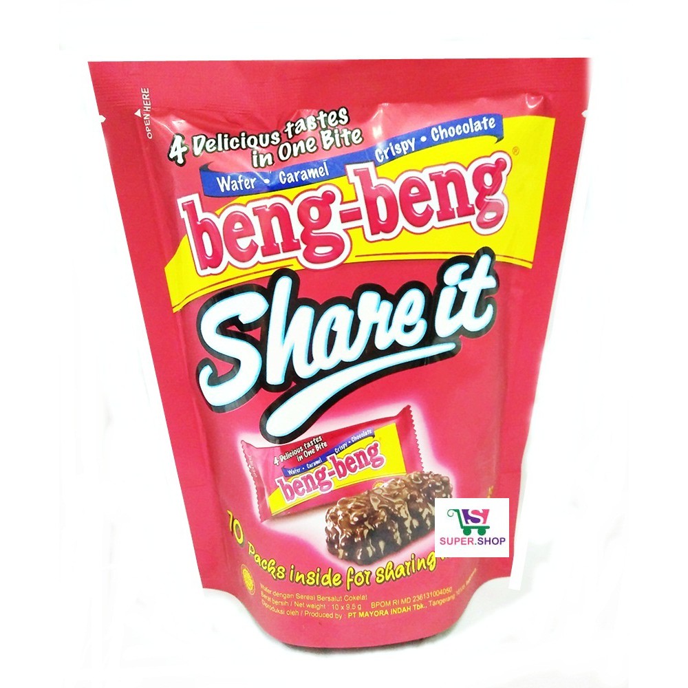 Beng-Beng Share It (isi 10 pcs) Beng Beng Cokelat | Shopee Indonesia