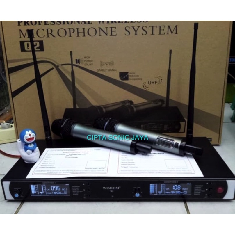 MIC Wisdom Audio Q2 Q-2 Professional Microphone Wireless ORIGINAL