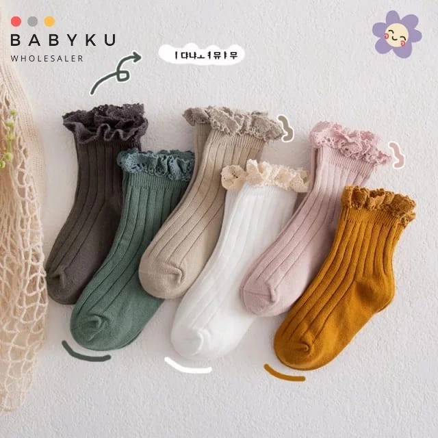 Kaos kaki bayi renda rajut / kaos kaki bayi perempuan