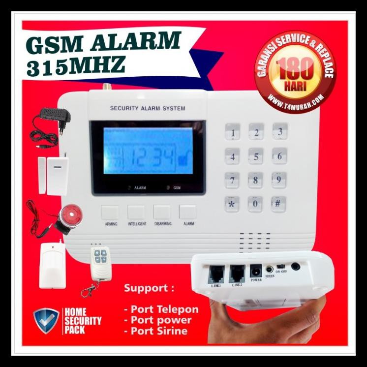 Home Security Gsm Alarm System 315 Mhz Pengamanan Rumah Toko Kantor Pa Shopee Indonesia
