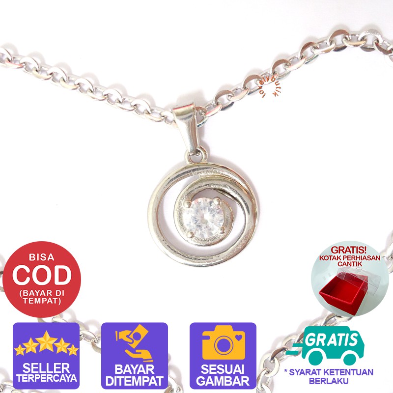 Lovelybutik Kalung Titanium Anti Karat Marsa kalung Wanita Titanium Panjang kalung 45 Cm BONUS KOTAK PERHIASAN