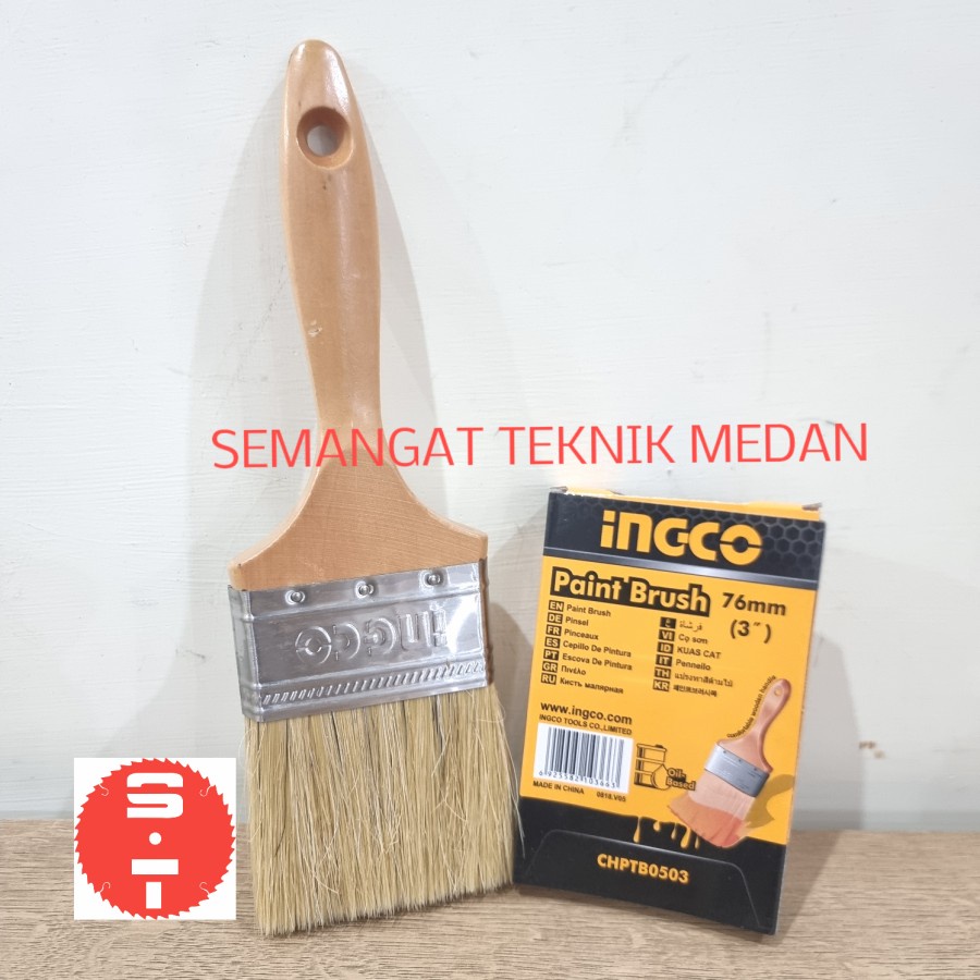 

3" KUAS CAT TEMBOK MINYAK PAINT BRUSH INDUSTRIAL 3 " INGCO CHPTB0503