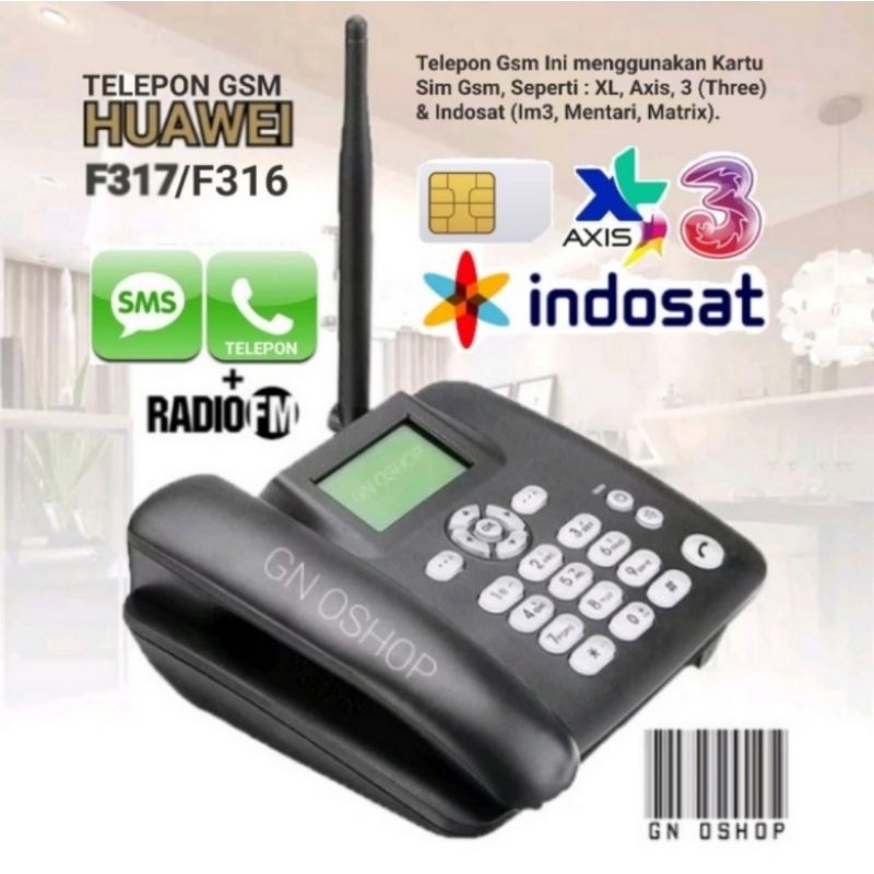 Telepon GSM Rumah Kantor - Telp Telpon Telephone Phone GSM Sim Card - Fwt Fwp GSM Desk Phone