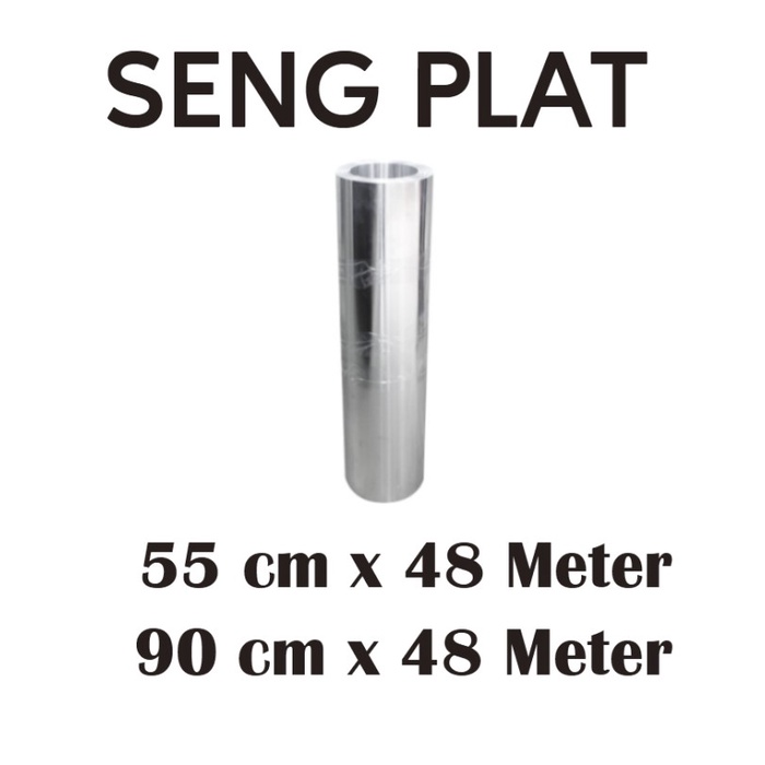 SENG TALANG ALUMINIUM / SENG PLAT TALANG ALUMINIUM - 55CM 90CM /ROLL