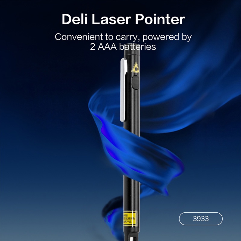 Deli Laser Pointer Wireless Pointer Presentasi Laser Merah Hitam 650nm Pointers Laser Pen