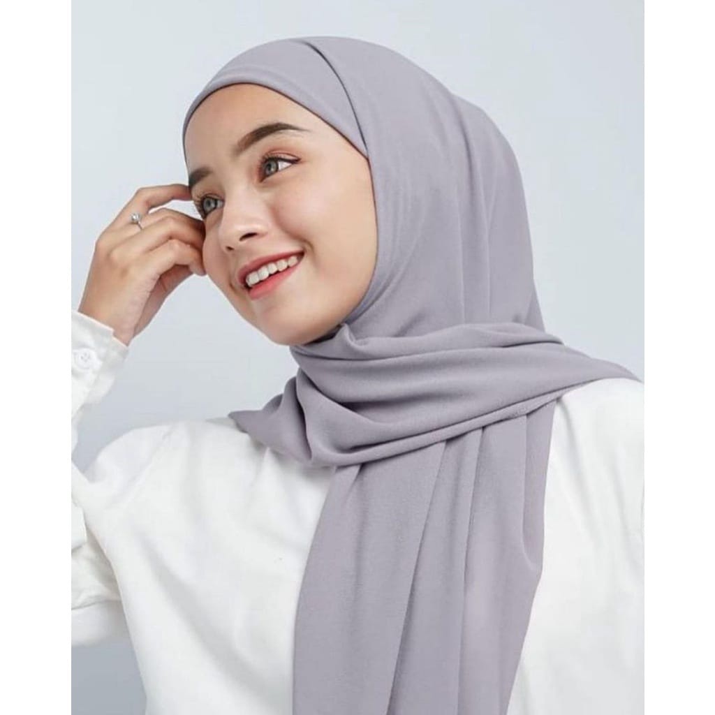 Helen_shop86 Segi Empat Inner  Hijab Segiempat Plus Iner Terbaru  Kerudung Instan Segi4  Jilbab Instant 2in1 Segi Tiga Instan Ceruty Babydoll 2 Layer