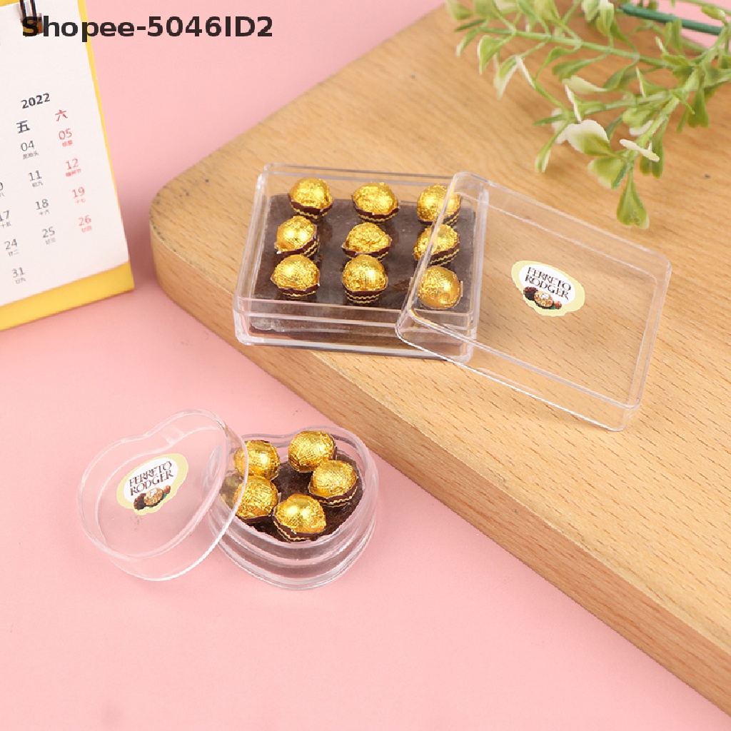 Shopee-5046id2 Mainan Miniatur Kotak Coklat Skala 1: 12 Untuk Aksesoris Dapur Rumah Boneka