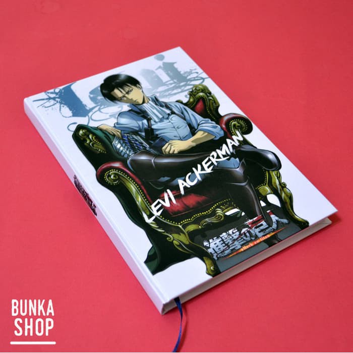 

Stok Ready Note Book Anime Shingeki no Kyojin Levi Ackerman Hardcover A5 Limited