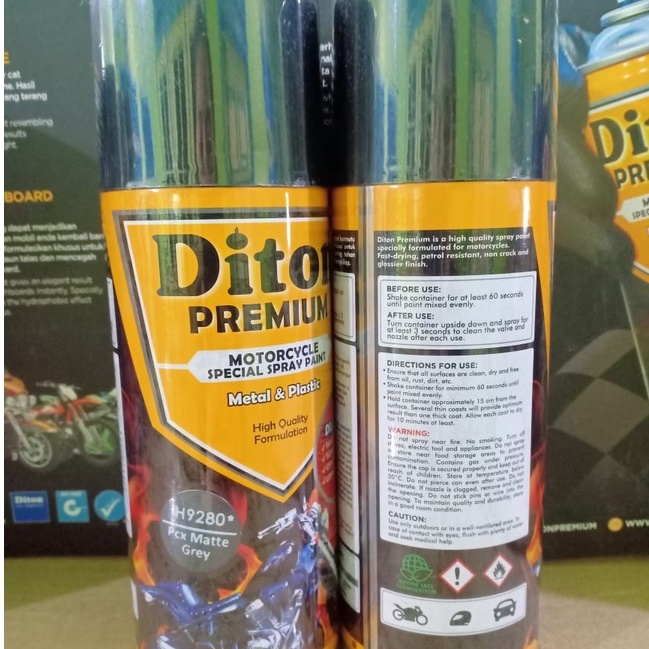 DITON Premium Pilok Pilox Cat Semprot H9280 PCX MATTE GREY / 9280 Abu - Abu Doff Honda (400cc/400ml)