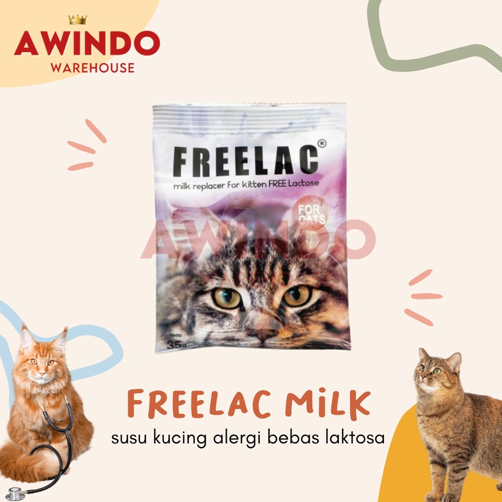 FREELAC SUSU KUCING - Susu Anak Kucing Alergi Bebas Laktosa Cat Milk