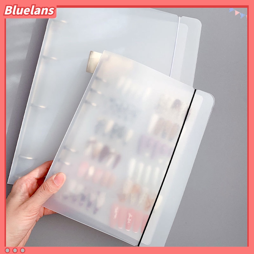 Bluelans 1 Set Buku Album Penyimpanan Stiker Kuku Ukuran Besar Untuk Salon