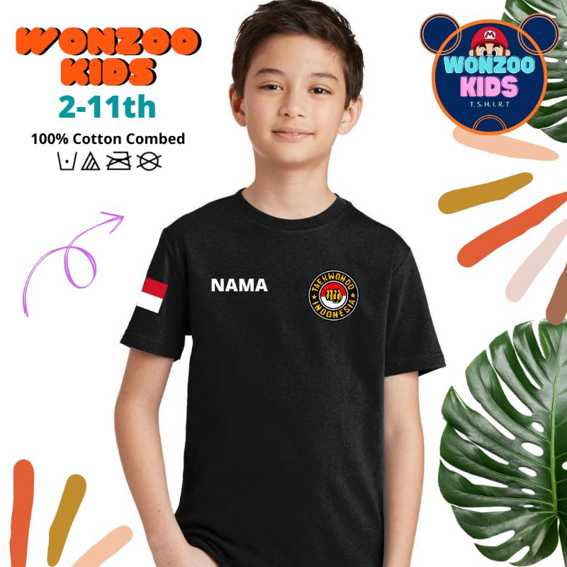 KAOS TAEKWONDO ANAK - BAJU ANAK TAEKWONDO INDONESIA PREMIUM QUALITY