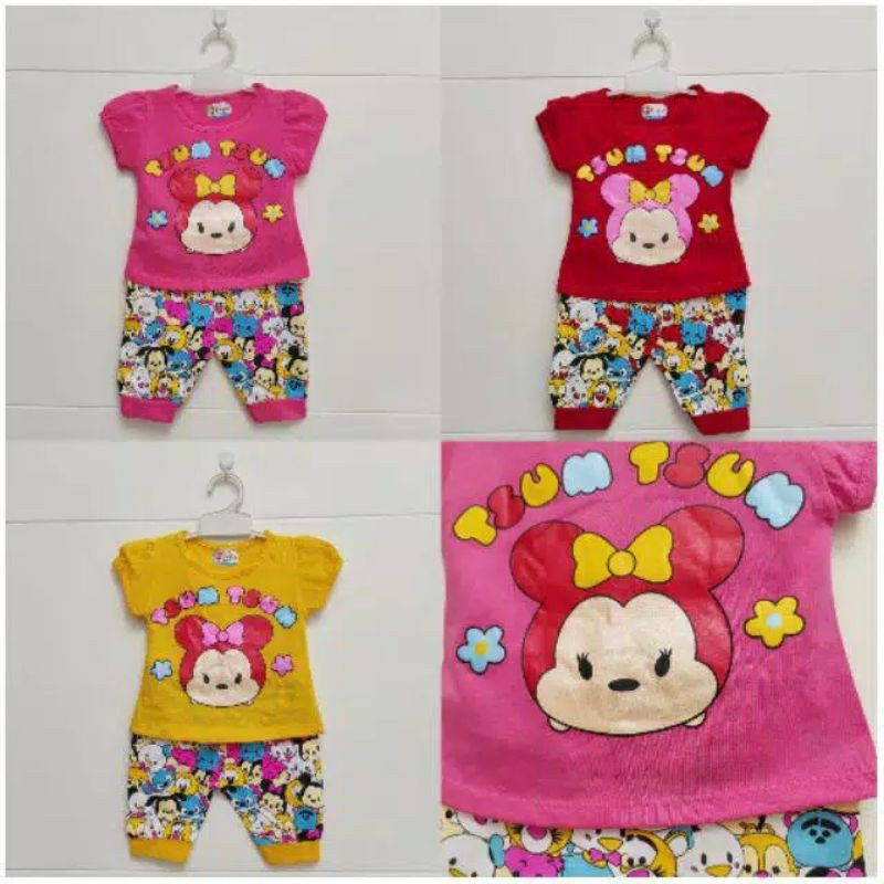 FUNGLIE Setelan baju celana joger HELLO KITTY PONNY LOL KELINCI anak perempuan cewek katun halus