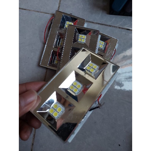 diy led bahan solar cell lampu emergency dc 12v aki atau baterai super terang