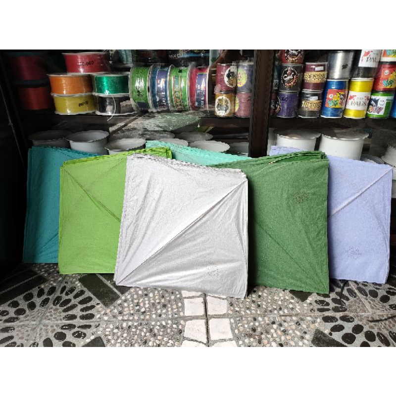 Layangan murah polos 50 putih/warna