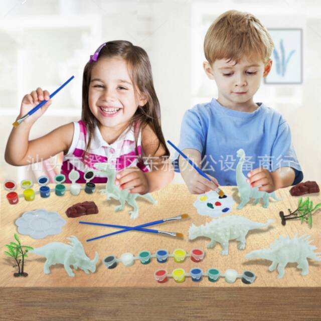 MEWARNAI DINO 3 DIMENSI SENI KREATIF EDUKATF LUKIS 3D DINOSAURUS BINATANG ANIMAL DINO PAINT MURAH