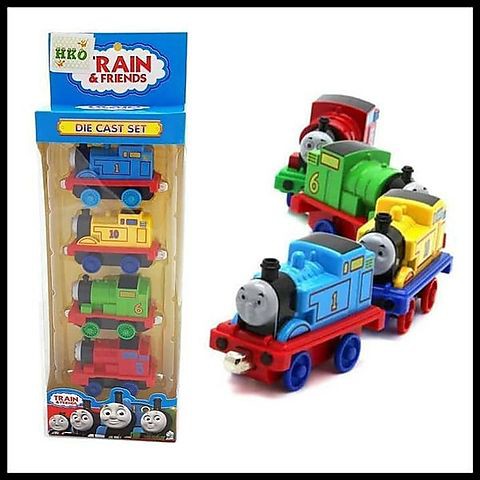 MAINAN KERETA ANAK DIE CAST SET TRAIN THOMAS AND FRIENDS BESI MAGNET ISI 4 PCS