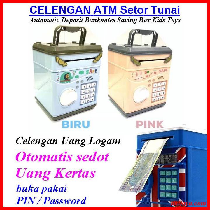 Mesin Celengan Penyedot Otomatis ATM BANK PIN Password Otomatis Brangkas Canggih Elektrik